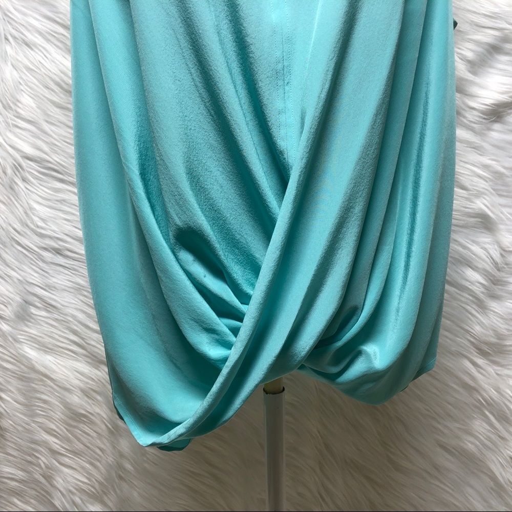 NWT Natori Size XL Teal Wrap Front Silk Tunic Top - Picture 5 of 12